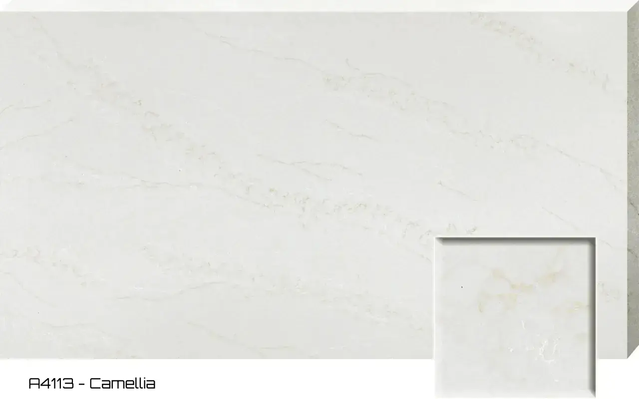 A white tile with some type of marble pattern