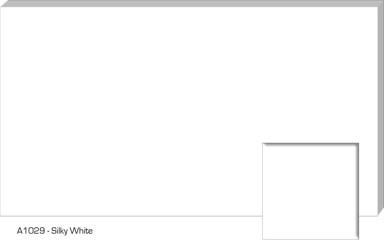 Silky White color sample card A1029.