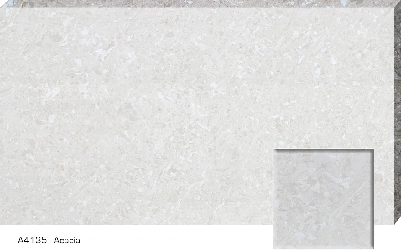 Light gray textured stone surface sample.