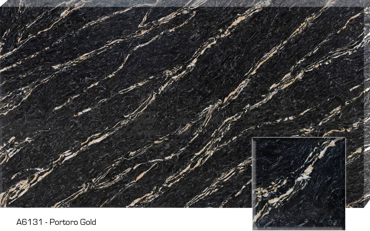 Black and gold marble texture pattern.