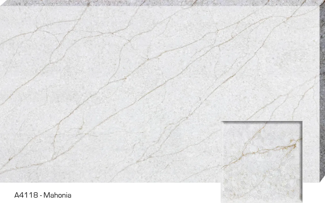 White marble with subtle grey veining.